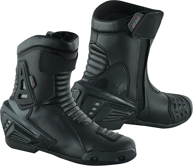 REAL LEATHER MOTORBIKE RACING BOOTS - Experience the Ultimate Riding with MOTORCYCLE HIGH TECH MENS SHORT SPORTS SHOES
