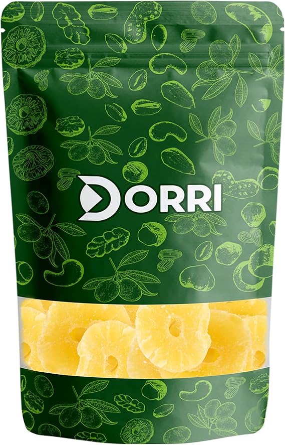 Dorri - Pineapple Rings Crystallised 500g | Premium Quality, Sweet Pineapple Flavour, Ideal for Baking & Snacking (Available from 150g to 5kg)
