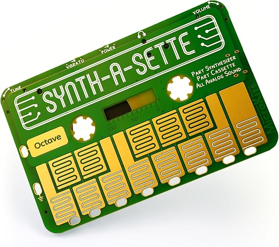 MicroKits Synth-a-Sette|Synthesizer Set|Pocket Size|Analog Synthesizer|Music Gadget|Electronic Musical Instrument Kit for Bananas
