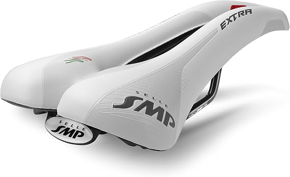 SMP Extra Saddle for Mountain Bikes, White, Polyurethane (PU), 100 kg Max Weight Capacity, Unisex-Adults