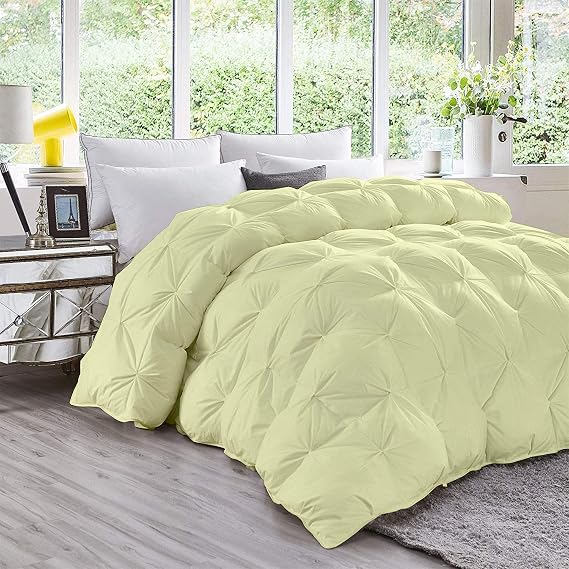 Exquisite Design 1600-TC Diamond Pinch Down Alternative Comforter Grand King Size 106 x 106 Inches 1-Piece All-Season Duvet Insert, 850 GSM Micro Fill & All Side Corner Tabs 100% Egyptian Cotton