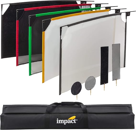 Impact 24 x 36" PortaFrame Scrim Kit (5 Frames, Black)
