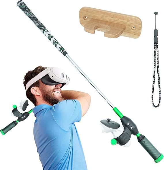 DeadEyeVR - DriVR Elite Chrome - Golf Club for Quest - Realistic VR Golf Simulator Handle - Weighted VR Golf Club Grip for Enhanced Play