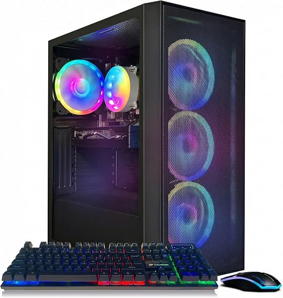 STGAubron Gaming PC Desktop,Corei7 8th Gen,RX 580 8G,16G DDR4,1T SSD