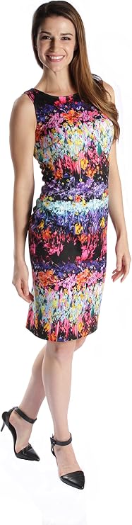 Joseph Ribkoff Sleeveless Floral Print Sheath Dress Style 171708 Size 8