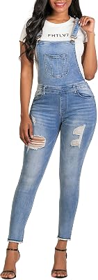 Denim Casual Jeans Party Rompers and Jumpsuits for Women Denim Jumpsuit for Women Small, Blue...