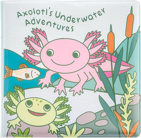Stephen Joseph, Floating Color Changing Bathtime Book, Toddler Bath Toys, Axolotl