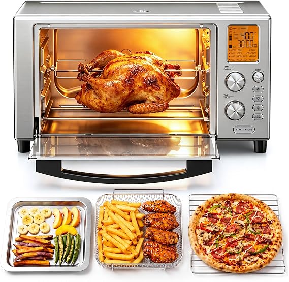 23 QT Air Fryer Toaster Oven, 12-in-1 Convection Oven Countertop Non Toxic