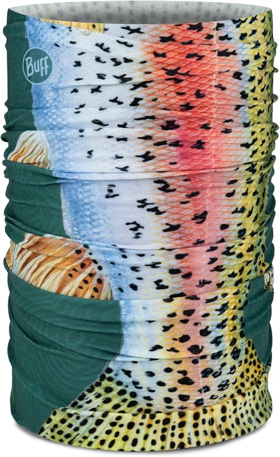 BUFF CoolNet UV Neck Gaiter, UPF 50 Sun Protection, Breathable, Versatile, Quick Dry Face Mask, Fishing Designs, Adult Size