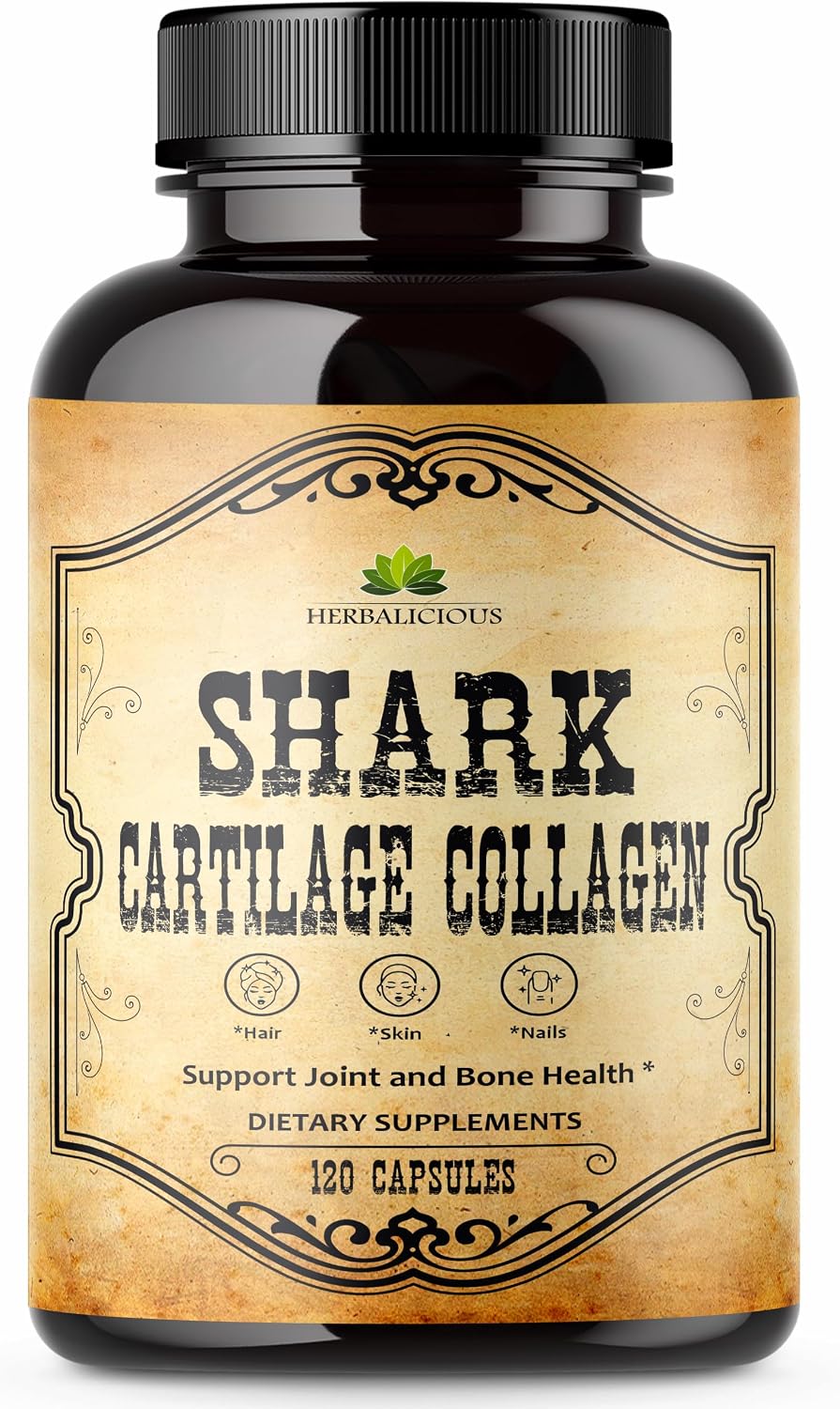Cartilage Collagen Supplement-Type II Collagen - Nutritional Supplement for Joint, Nerve & Bone Support - Non-GMO, Anti-Aging Dietary Product with Hydrolyzed Peptides- 2000mg, 120 Capsules