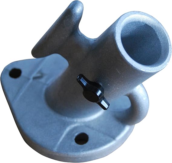 Dock Edge + Howell Mooring Whip Base with T Knob, Grey