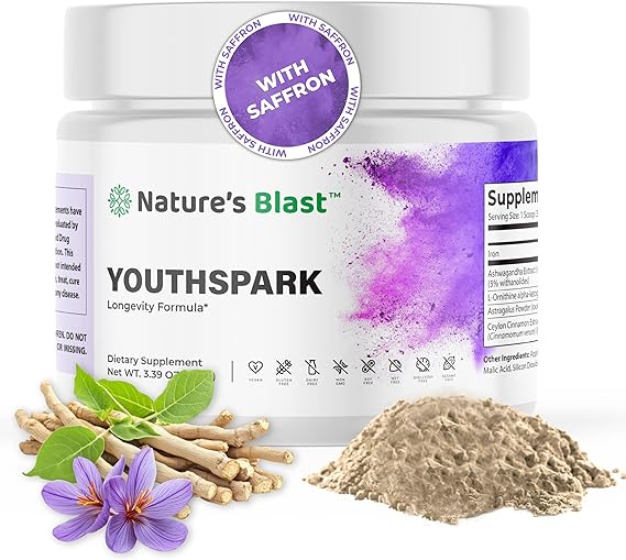 YouthSpark Longevity Supplement with Ashwagandha & Astragalus