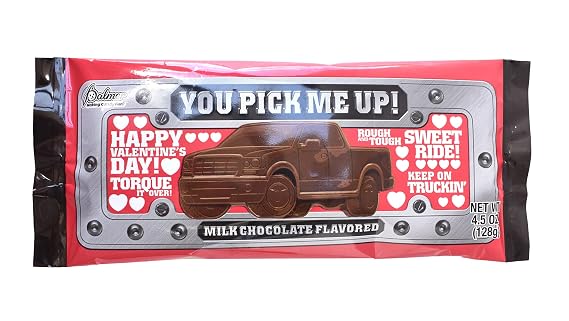 R.M. Palmer, You Pick Me Up Valentine's Day Milk Chocolate Truck Bars, One Sweet Ride, Making Candy Fun Since 1948 (12 Bars)