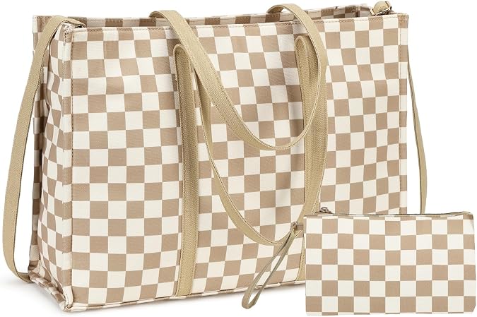 BTOOP Tote Bag for Women Work Teacher Tote Bag 15.6 inch Laptop Shoulder Bags Handbag Office Briefcase with Clutch Purse