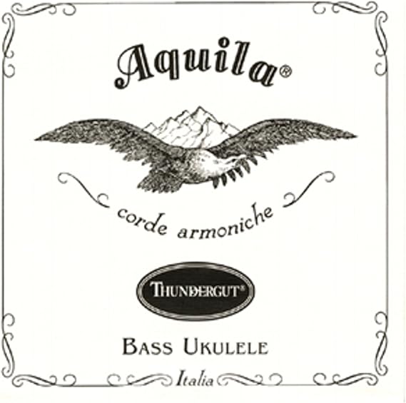 Aquila 68U Bass Ukulele Strings Thundergut, GDAE, Tuning Stability [Set of 4] White
