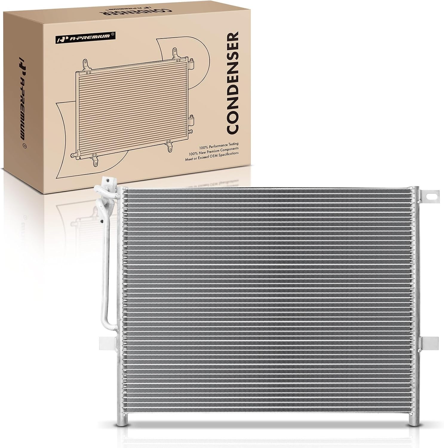 A-Premium Air Conditioning AC Condenser Compatible with BMW 320i 2001-2005, 328i 1999-2000, 330i 330Ci, M3 2001-2006, Z4 2003-2008