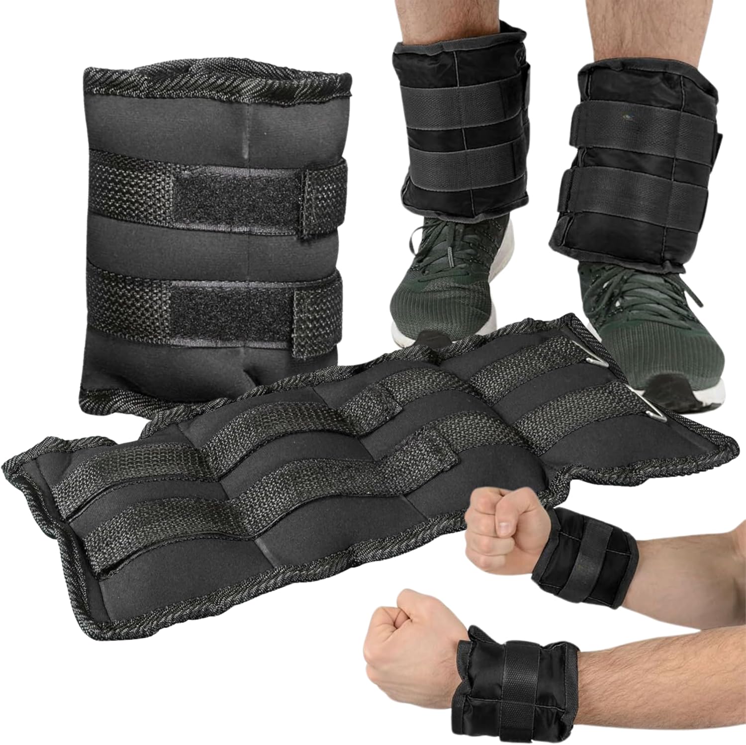 Senshi Japan Adjustable Ankle Weights Heaviest Wearable Weights For Jogging, Running, Aerobics, Yoga, Walking Wrist & Ankle Weights
