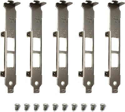 BestParts 5pcs Generic Long Full Height Brackets for Intel X540-T2 X710-T2L X710AT2 Network Card with Screws