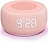 Buffbee Sound Machine &amp; Alarm Clock 2-in-1-0-100% Display Dimmer, Under Light, Sleep Timer, Precise 30-Level Volume Control White Noise Machine
