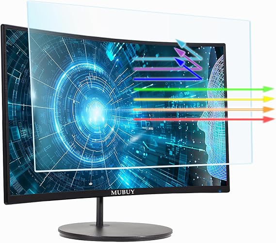 21.5" Monitor Anti Blue Light Glare Screen Protector for Dell/HP/Acer/ViewSonic/ASUS/Aoc/Samsung/Sceptre/LG 21.5" 16:9 Standard/Curved/Touch Widescreen Monitor, Eyes Care Blue Light Glare UV Filter