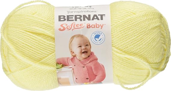 Bernat Softee Baby Yarn, 5 oz, Gauge 3 Light, Lemon