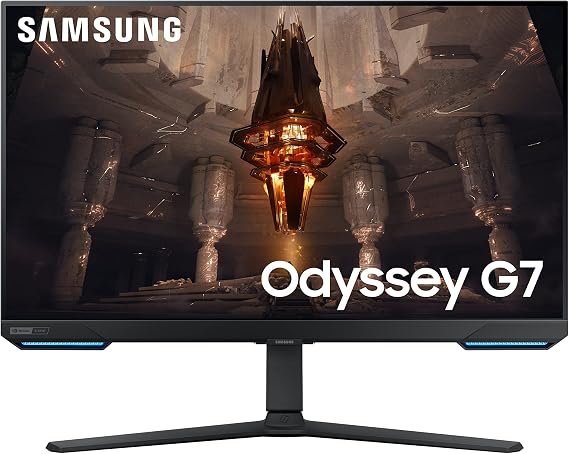 SAMSUNG 28 Odyssey G70B Series 4K UHD Gaming Monitor, IPS Panel, 144Hz, 1ms, HDR 400, G-Sync and FreeSync Premium Pro Compatible, Ultrawide Game View, LS28BG702ENXGO, Black