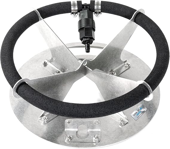 Orb-3 Aeration Eclipse EC44 Lake & Pond Air Aerator Diffuser | Made in USA | Built to Last | High CFM | Low Back-Pressure | Stainless Steel Base
