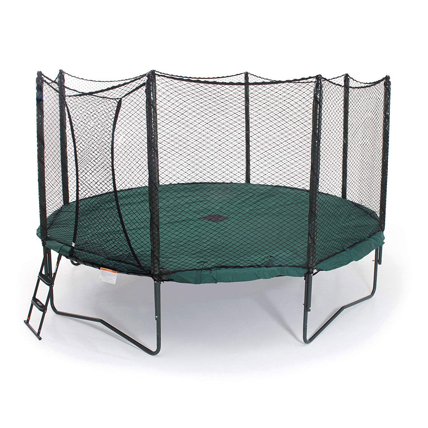 JumpSport 12 Foot Round Protective PVC Coated Trampoline Weather Cover for Rain and Sun, Green