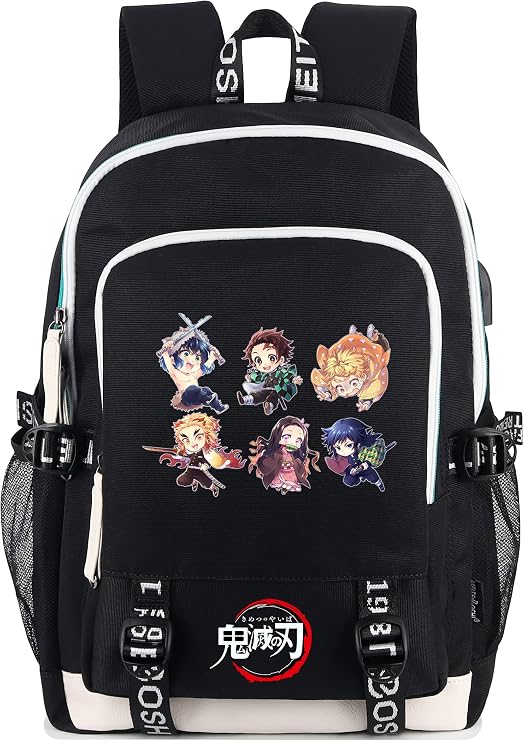 Roffatide Backpack Bag Laptop Rucksack Fit 15.6 Inch with USB Charging Port & Headphone Port Black