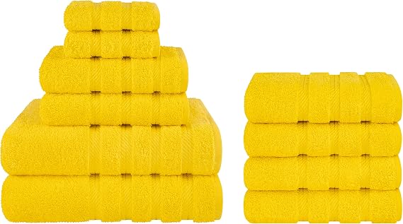 American Soft Linen 6 Piece Towel Set and 4 Piece Hand Towel Set Bundle