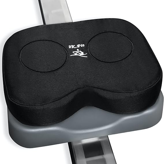 Rowing Machine Seat Cushion (Model 1) for the Concept 2 Rowing Machine with Medium Thickness Dual Density Memory Foam, Washable Cover for Indoor Erg, Concept 2 Rower, Water Rower Seat Pad
