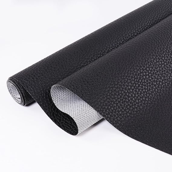 1 Yard PVC Soft Leather Fabric, Vinyl Synthetic Leather Fabric, Abrasion & Tear Resistance for Making Handmade DIY Craft Repair Sofa Furniture Upholstery Car Seats
