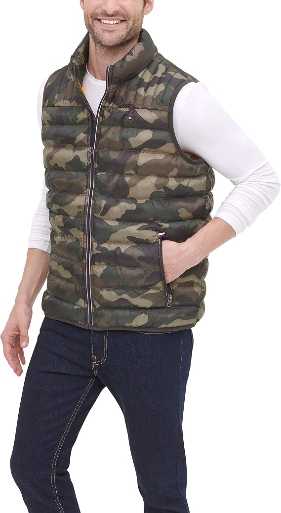 Tommy Hilfiger Men's Lightweight Packable Puffer Vest Jacket (Standard and Big & Tall)
