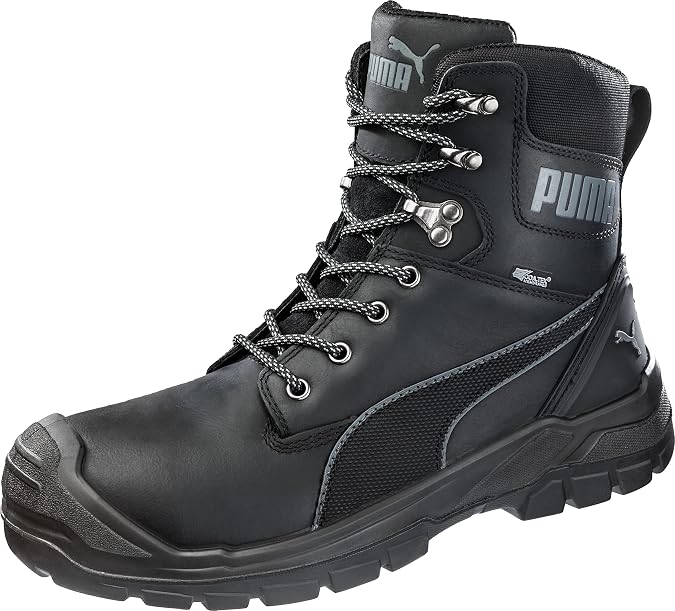 PUMA Safety Conquest Stone HIGH Work Boots Safety Boots S3 HRO SRC fibreglass Cap Penetration Protection Non-Slip Heat Resistant Men