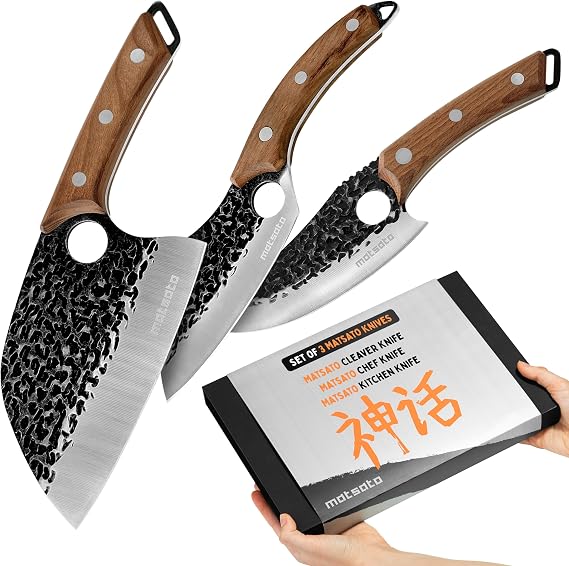 Matsato Knife Set 3-Piece Kitchen Knives, Cooking Chef Knife Set