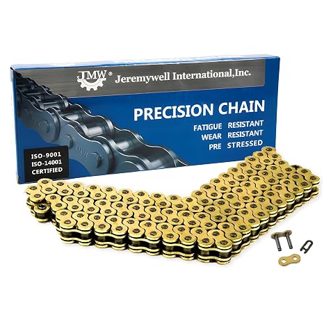 530 O-Ring 130 Links Drive Chain Gold Color for Motorcycle, Dirt Bike, ATV