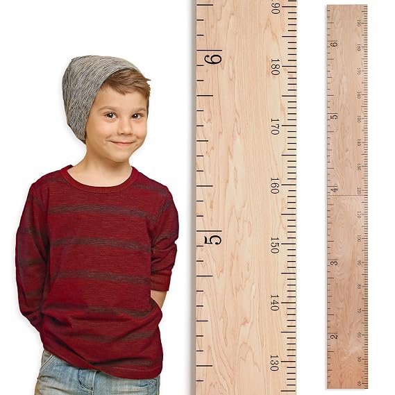 Headwaters Studio Wooden Height Chart for Kids, Nursery Wall Decor, Natural