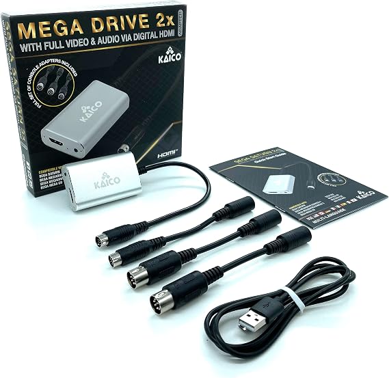 Kaico Mega Drive HDMI Adapter, 2X Line Doubler for Sega Saturn & Neo Geo