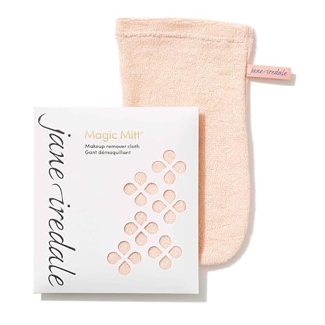 jane iredale Magic Mitt, Reusable Knitted Microfiber Cloth Gently Removes Makeup and Cleanses Skin with Just Water, Includes 1 Mitt