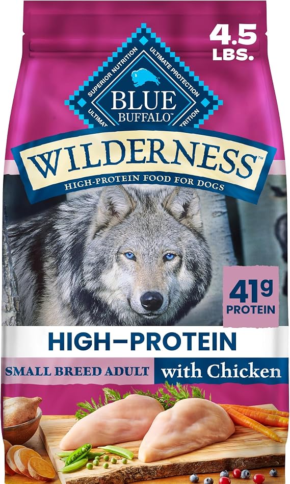 Blue Buffalo Wilderness Chicken Small Breed Adult Dry Dog Food, 4.5 lb