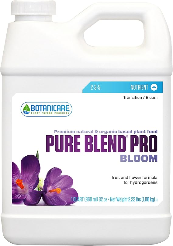 Botanicare Pure Blend PRO Bloom Nutrient 2-3-5 Formula, 1-Quart