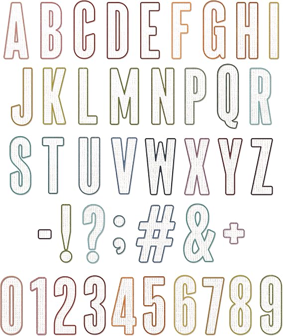 Sizzix Thinlits Die Set 43PK Alphanumeric Bulletin by Tim Holtz, 666281