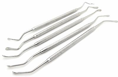 5 Pcs Dental Sinus Lift Implant Instrument Non Hollow Double Ended Premium Stainless Steel