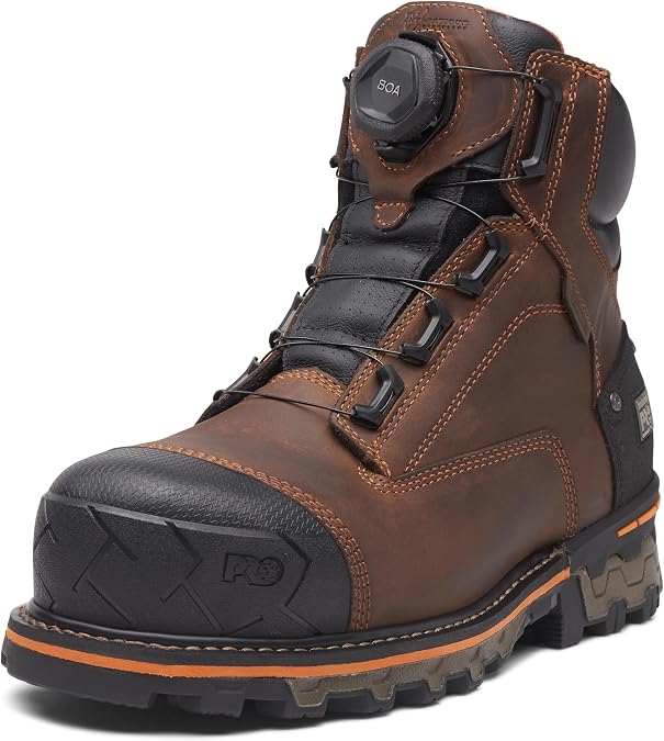Timberland PRO Mens Medium Brown BOA Boondock Comp Toe WP PR SR Boot
