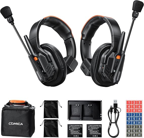 COMICA Seekcom S1 Wireless Intercom Headset System for 2-User Team Intercom