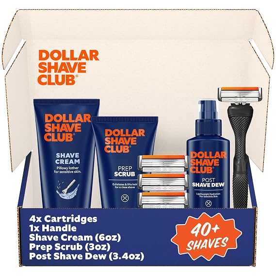 Dollar Shave Club | 4 Blade Ultimate Shave Set | Full Pre & Post Routine