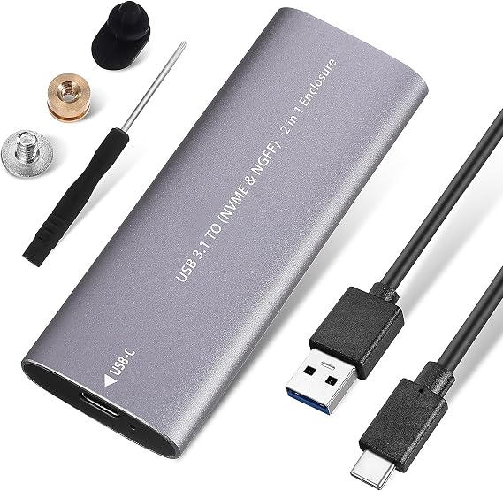 Portable External SSD Hard Disk with USB 3.1 Type-c Dual Protocol, Aluminium Alloy Case, Intelligent Hibernation Technology for Daily Office Use and Laptops