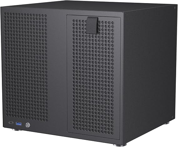 8 Bay NAS Case, Support MATX ITX Motherboard & ATX PSU, SATA & SAS HDD Compatible, 8x3.5 Hot-Swap + 2x2.5 SSD, Dual-Chamber NAS PC Case Support 4 Fans Mounting, Black
