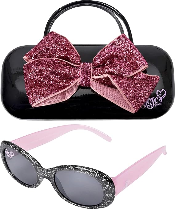 JoJo Siwa Girls Sunglasses for Kids with Matching Glasses Case and UV Protection