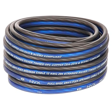 NVX XWS12100 100 ft. of True Spec 12 Gauge EnvyFlex Speaker Cable/Wire (100% Oxygen-Free Copper) Product Name